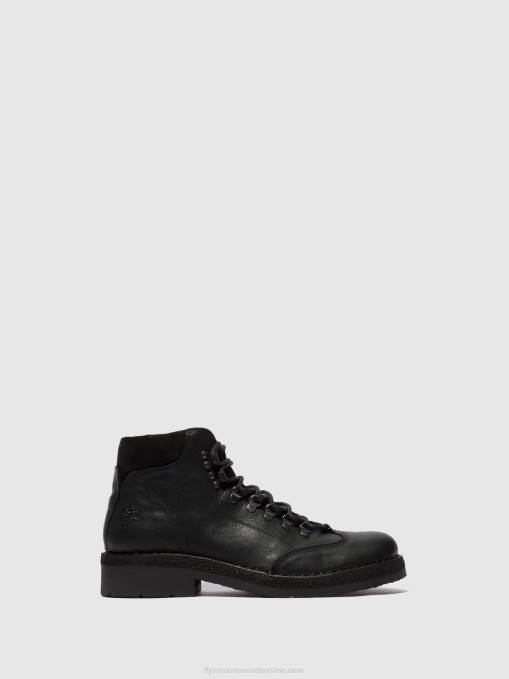 Lace-up Ankle Boots REUS075 Fly London Men BIO/OILSUEDE (VEGETAL) BLACK 0JLR808