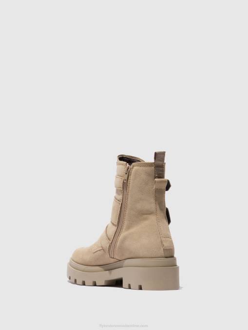 Buckle Ankle Boots JEDA817 Fly London Women SUEDE CREME 0JLR242
