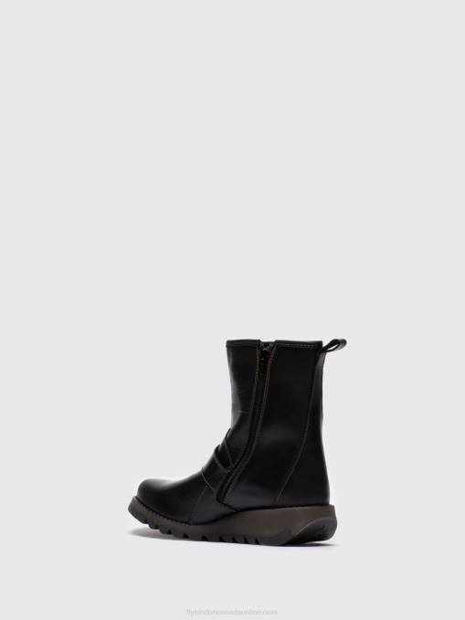 Buckle Ankle Boots SINO525 Fly London Women BLACK 0JLR282