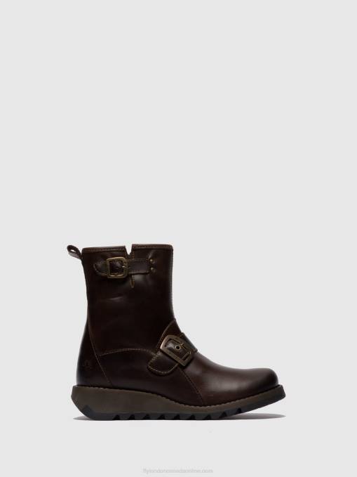 Buckle Ankle Boots SINO525 Fly London Women DK.BROWN 0JLR266