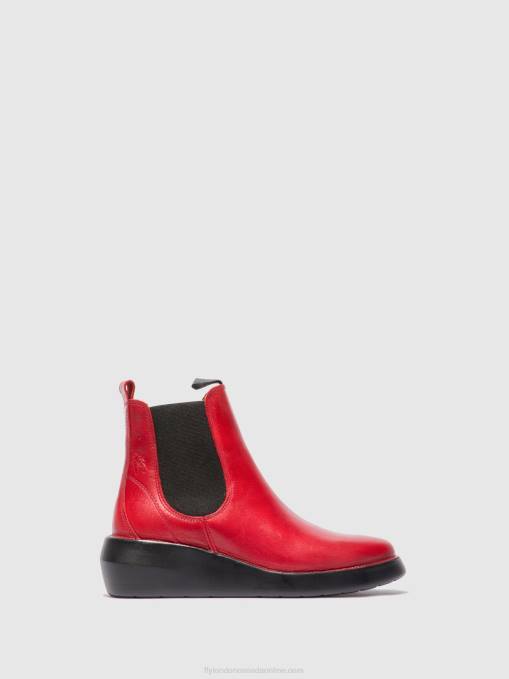 Chelsea Ankle Boots BETY502 Fly London Women RUG RED 0JLR230
