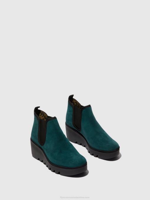 Chelsea Ankle Boots BYNE349 Fly London Women PETROL 0JLR143