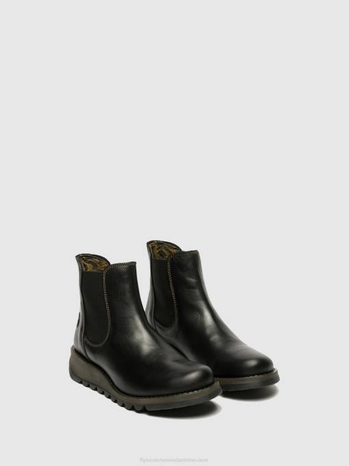 Chelsea Ankle Boots Fly London Women SALV BLACK 0JLR13