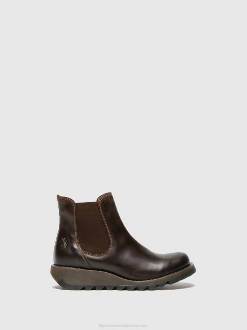 Chelsea Ankle Boots Fly London Women SALV DARK BROWN 0JLR272