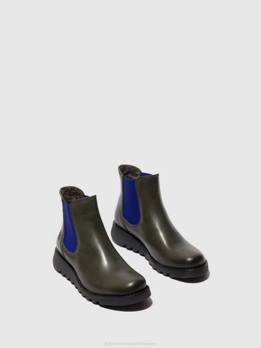 Chelsea Ankle Boots Fly London Women SALV DIESEL (BLUE ELASTIC) 0JLR118