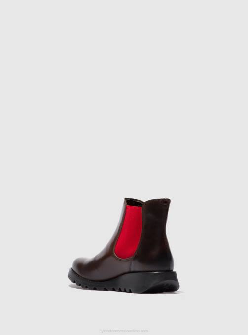 Chelsea Ankle Boots Fly London Women SALV RUG DK. BROWN (RED ELASTIC) 0JLR170