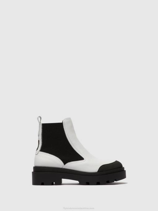 Chelsea Ankle Boots JEBA879 Fly London Women WHITE 0JLR134