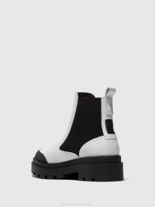 Chelsea Ankle Boots JEBA879 Fly London Women WHITE 0JLR134