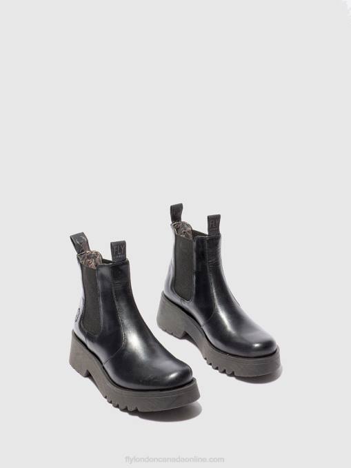 Chelsea Ankle Boots MEDI789 Fly London Women RUG BLACK 0JLR221