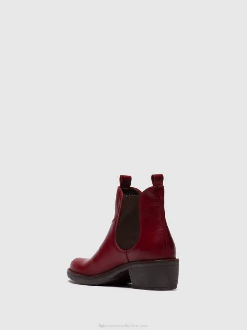 Chelsea Ankle Boots MEME030 Fly London Women RUG RED 0JLR256