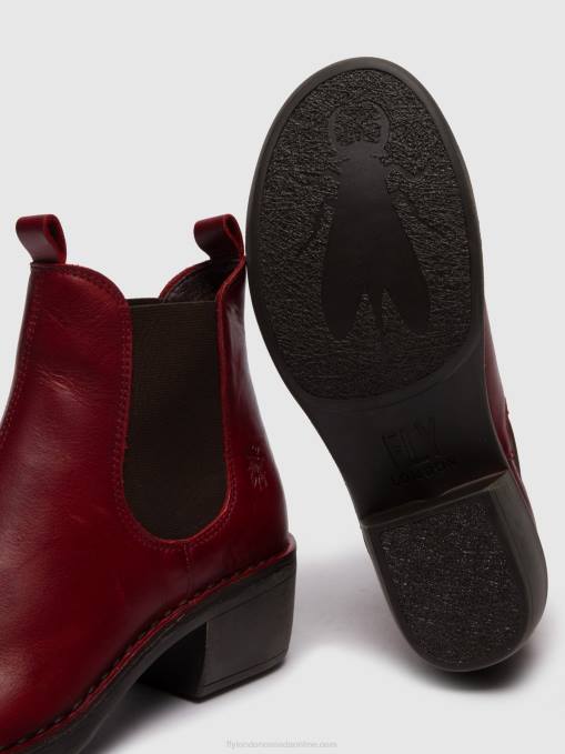 Chelsea Ankle Boots MEME030 Fly London Women RUG RED 0JLR256