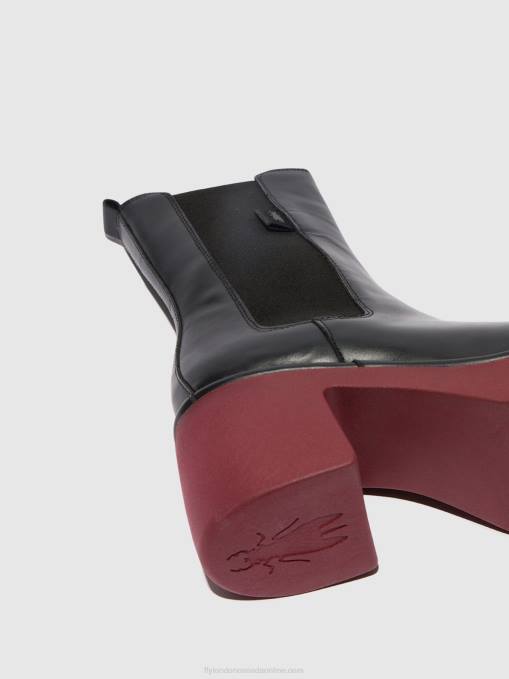 Chelsea Ankle Boots MOYA25 Fly London Women BLACK (WINE SOLE) 0JLR129