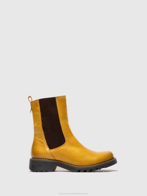 Chelsea Ankle Boots REIN795 Fly London Women RUG MUSTARD 0JLR219