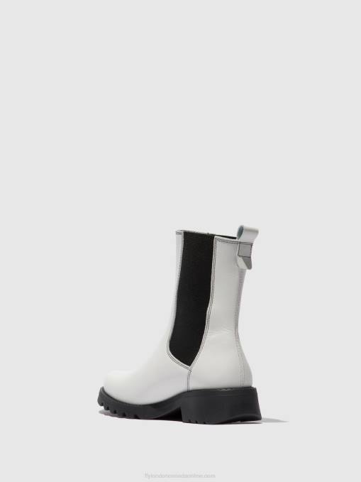 Chelsea Ankle Boots REIN795 Fly London Women RUG OFFWHITE (BLACK) 0JLR217