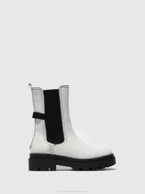 Chelsea Boots JUDY819 Fly London Women NAPPA WHITE 0JLR332