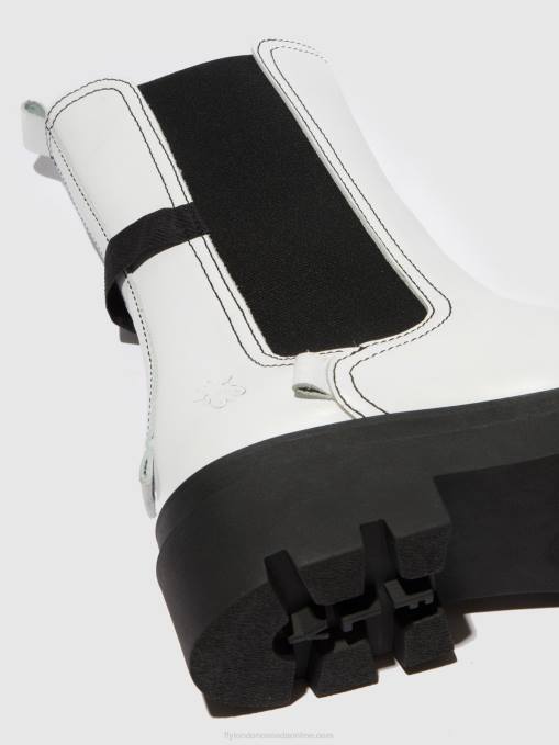 Chelsea Boots JUDY819 Fly London Women NAPPA WHITE 0JLR332