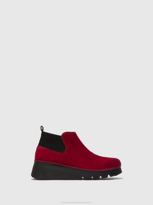Elasticated Ankle Boots PADA403 Fly London Women RED 0JLR111
