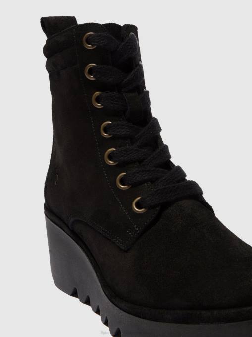 Lace-up Ankle Boots BIAZ329 Fly London Women OILSUEDE BLACK 0JLR211
