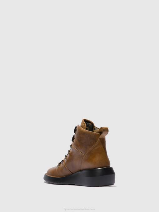 Lace-up Ankle Boots BIKA501 Fly London Women RUG CAMEL 0JLR206