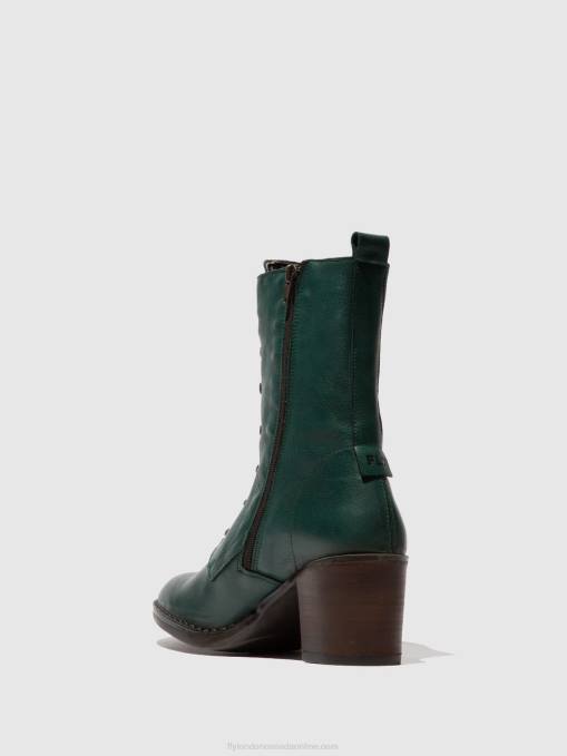 Lace-up Ankle Boots BLYA070 Fly London Women VERONA GREEN FOREST 0JLR209