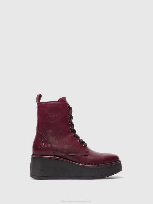Lace-up Ankle Boots HEPE239 Fly London Women VERONA WINE 0JLR201
