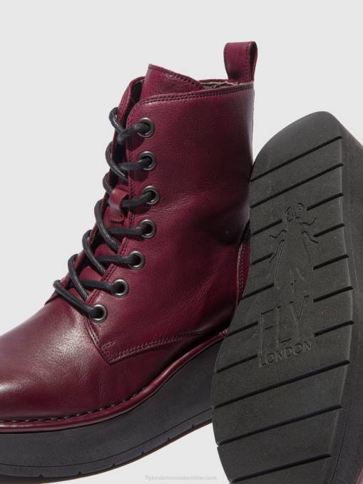 Lace-up Ankle Boots HEPE239 Fly London Women VERONA WINE 0JLR201