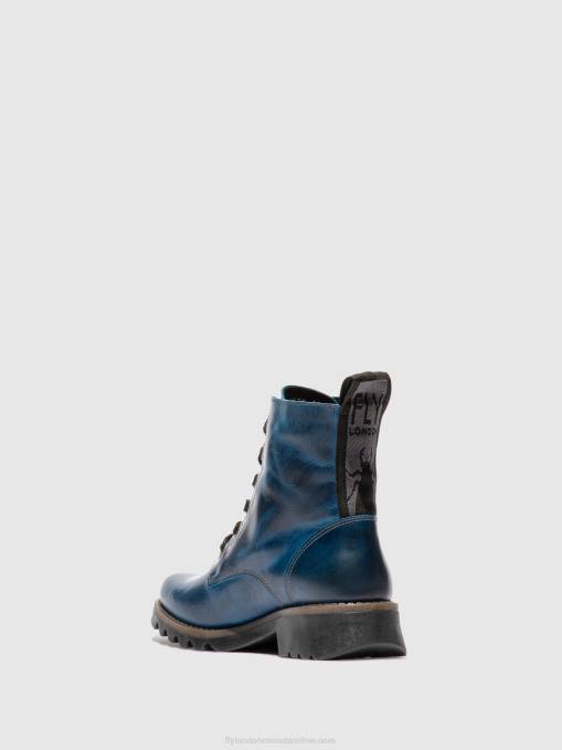Lace-up Ankle Boots RAGI539 Fly London Women RUG ROYAL BLUE 0JLR193