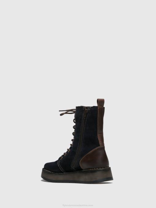 Lace-up Ankle Boots RAMI043 Fly London Women OILSUEDE/RUG NAVY/DK.BROWN 0JLR258