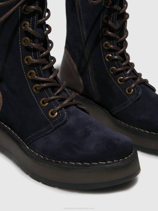 Lace-up Ankle Boots RAMI043 Fly London Women OILSUEDE/RUG NAVY/DK.BROWN 0JLR258
