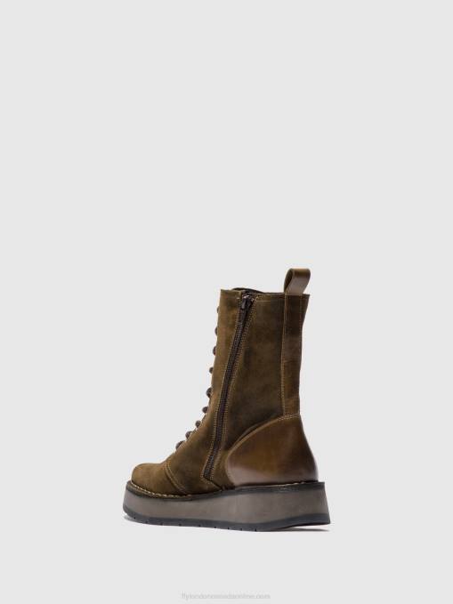 Lace-up Ankle Boots RAMI043 Fly London Women OILSUEDE/RUG SLUDGE/OLIVE 0JLR176