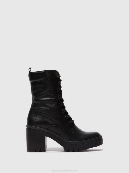 Lace-up Ankle Boots TIEL642 Fly London Women BLACK 0JLR85