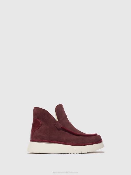 Round Toe Ankle Boots COZE348 Fly London Women PURPLE 0JLR83