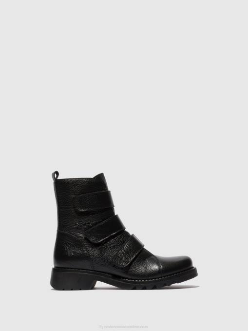 Velcro Ankle Boots RACH790 Fly London Women BLACK 0JLR81