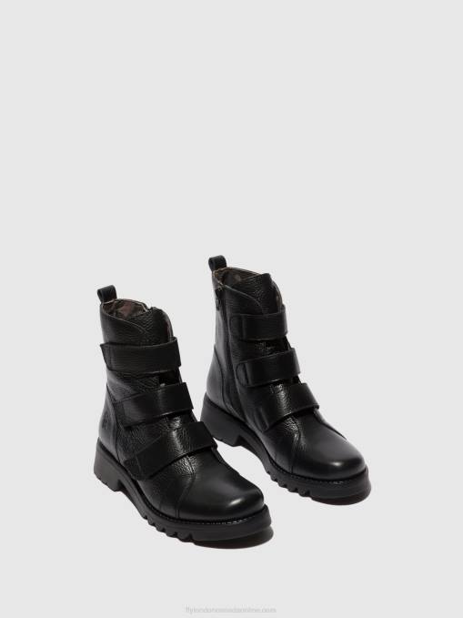 Velcro Ankle Boots RACH790 Fly London Women BLACK 0JLR81