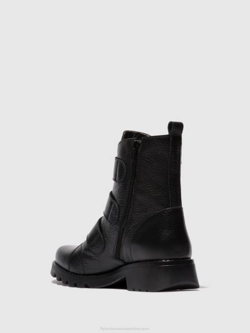 Velcro Ankle Boots RACH790 Fly London Women BLACK 0JLR81