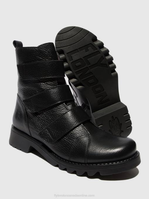 Velcro Ankle Boots RACH790 Fly London Women BLACK 0JLR81