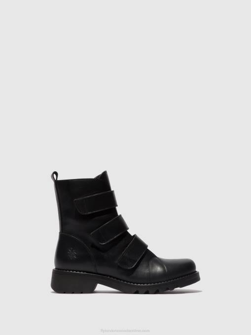 Velcro Ankle Boots RACH790 Fly London Women BLACK (ALL BLACK) 0JLR19