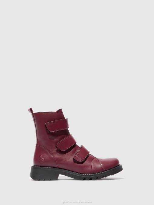 Velcro Ankle Boots RACH790 Fly London Women LEATHER WINE(BLACK) 0JLR191