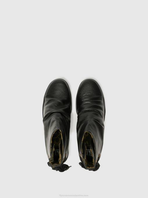 Wedge Ankle Boots Fly London Women YAMA BLACK 0JLR16
