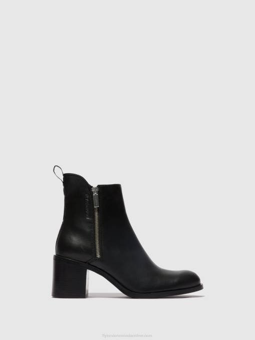 Zip Up Ankle Boots ADER912 Fly London Women BLACK 0JLR78