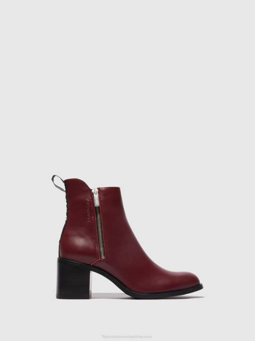 Zip Up Ankle Boots ADER912 Fly London Women WINE 0JLR80