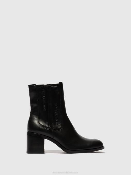 Zip Up Ankle Boots AMEL913 Fly London Women BLACK 0JLR70