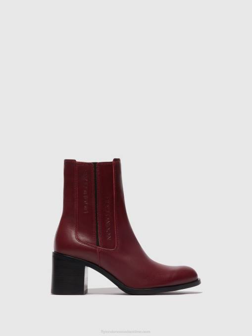 Zip Up Ankle Boots AMEL913 Fly London Women WINE 0JLR72