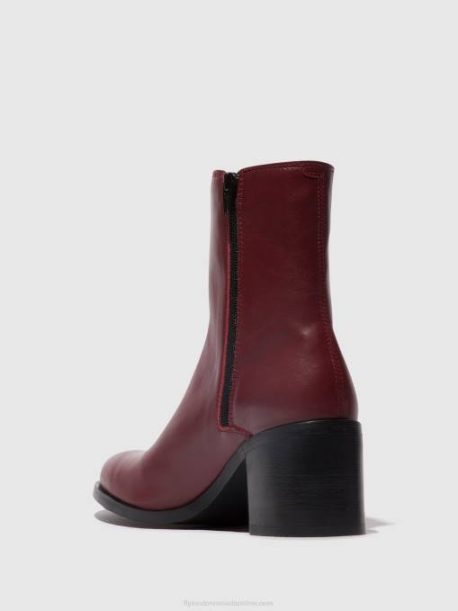 Zip Up Ankle Boots AMEL913 Fly London Women WINE 0JLR72