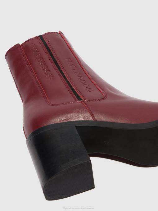 Zip Up Ankle Boots AMEL913 Fly London Women WINE 0JLR72