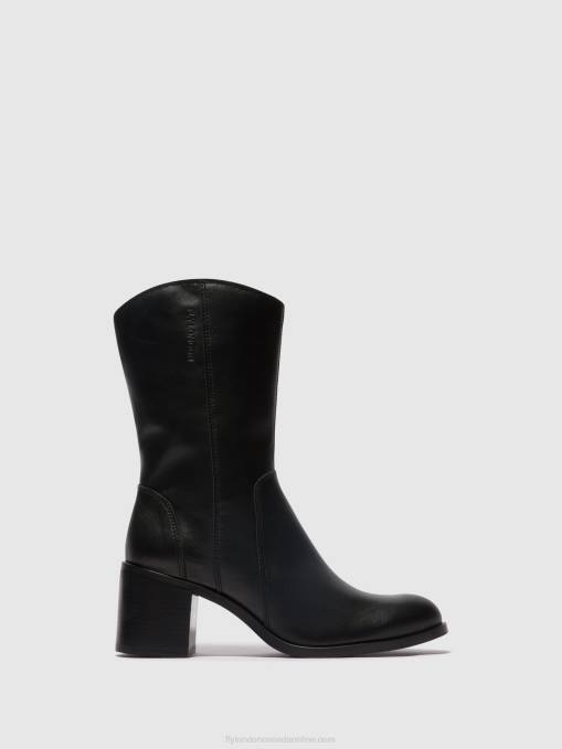 Zip Up Ankle Boots ASTA914 Fly London Women BLACK 0JLR73