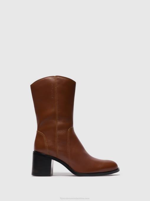 Zip Up Ankle Boots ASTA914 Fly London Women COGNAC 0JLR74