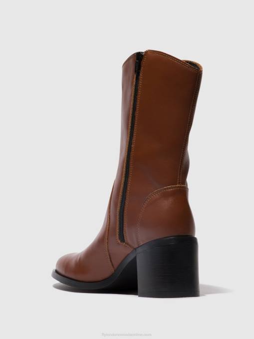 Zip Up Ankle Boots ASTA914 Fly London Women COGNAC 0JLR74
