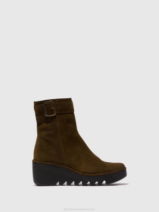Zip Up Ankle Boots BEPP396 Fly London Women SLUDGE 0JLR61