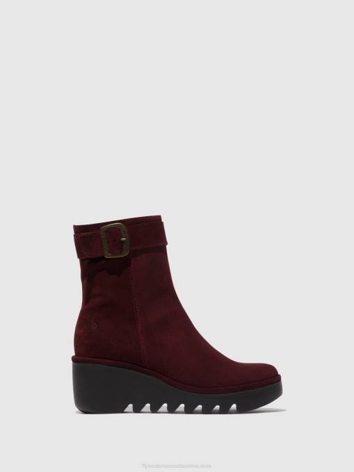 Zip Up Ankle Boots BEPP396 Fly London Women WINE 0JLR62